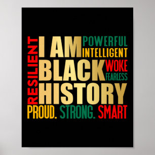 Poster Eu Sou História Negra Mês Orgulho Africano America