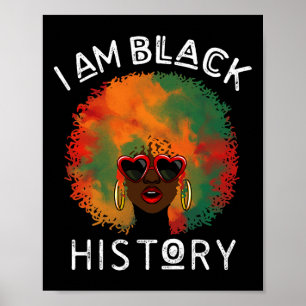 Poster Eu Sou História Negra Rainha Africana-americana Me