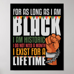 Poster Eu Sou Histórico Existência Vida Útil Afro-America