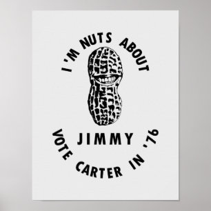 Póster Eu sou loucos sobre a eleição 1976 de Jimmy Cart