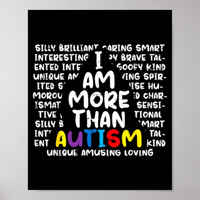 Poster Eu Sou Mais Do Que Autismo Asd Conscientização Hom (Frente)
