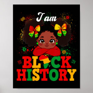 Poster Eu Sou Mês da História Negra Afro-Americano Afro C