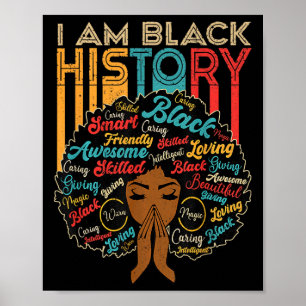 Poster Eu Sou Mês da História Negra Afro-Americano Para M