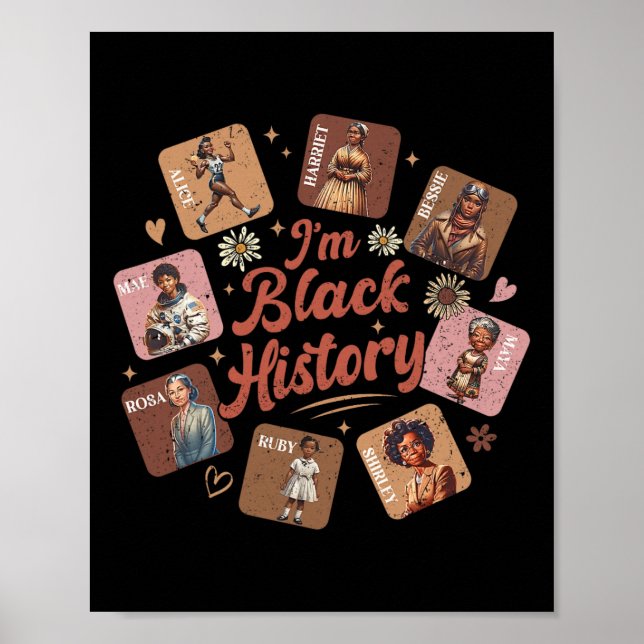 Poster Eu Sou Mês da História Negra Líder Mulheres Negras (Frente)