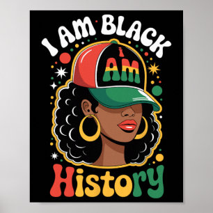 Poster Eu Sou Mulher História Negra Menina Mês da Históri