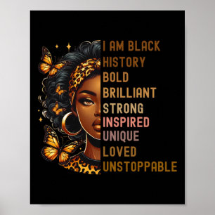 Poster Eu Sou Mulher Negra Bonita Mágica Inteligente Negr