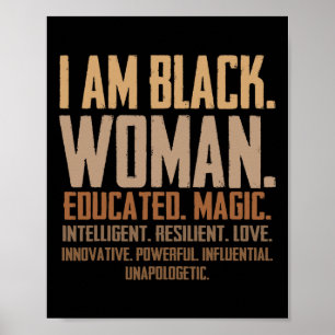 Poster Eu Sou Mulher Negra Educada Magia Junenth Mês da H
