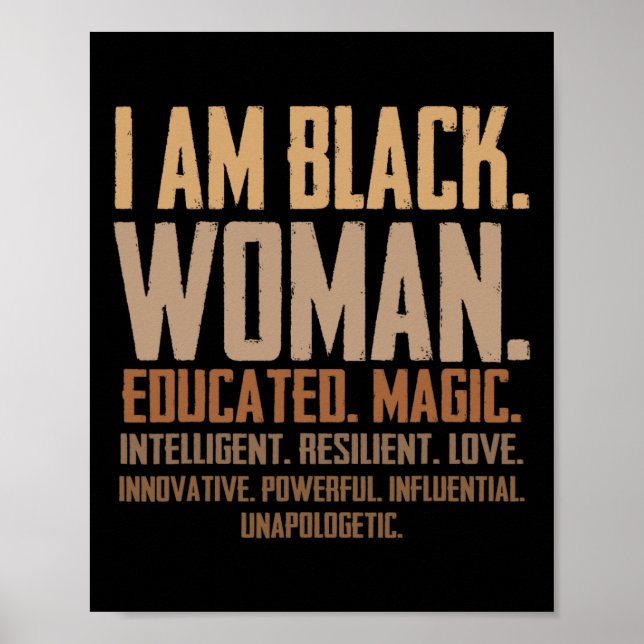 Poster Eu Sou Mulher Negra Educada Magia Junenth Mês da H (Frente)