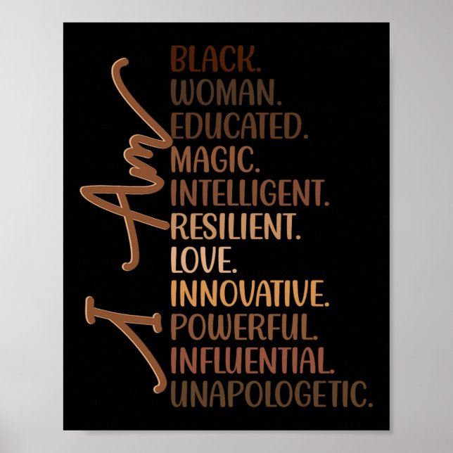 Poster Eu Sou Mulher Negra Educada Melanina História Negr (Frente)