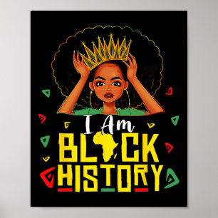 Poster Eu Sou Mulher Negra História Menina Mês da Históri