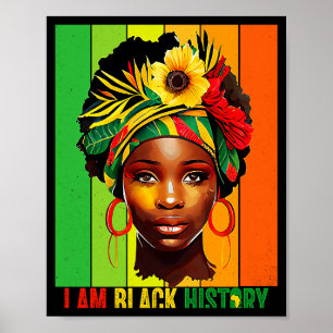 Poster Eu Sou Mulheres da História Negra Meninas Rainha N