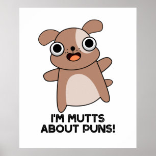 Poster Eu sou Mutts sobre trocadilhos de cachorro