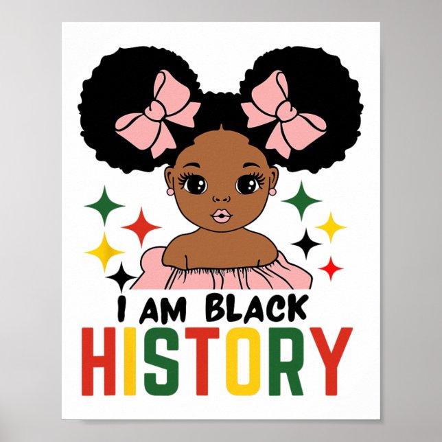 Poster Eu Sou Negra História Crianças Meninas História Ne (Frente)