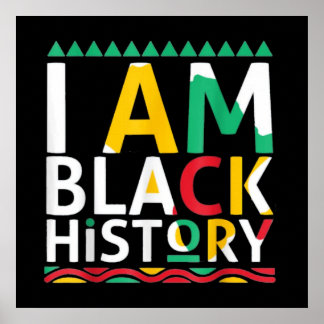 Poster Eu sou negro histórico africano americano