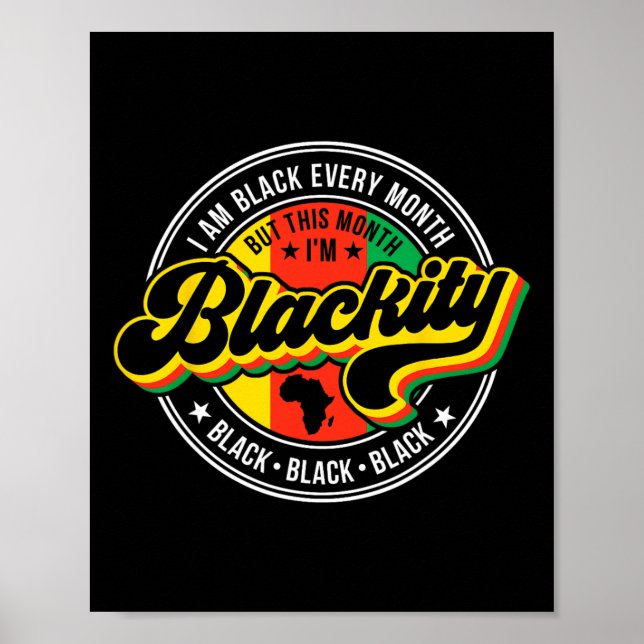 Poster Eu Sou Negro Todos os Meses Mas Este Mês Eu Sou Su (Frente)