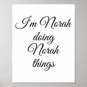 Poster Eu sou Norah fazendo coisas do Norah Engraçado Ani