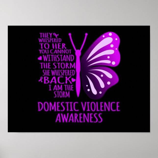 Poster Eu Sou O Apoio À Consciência Da Violência Doméstic (Frente)