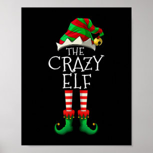 Poster eu sou o elfo louco da família de natal bonitinho