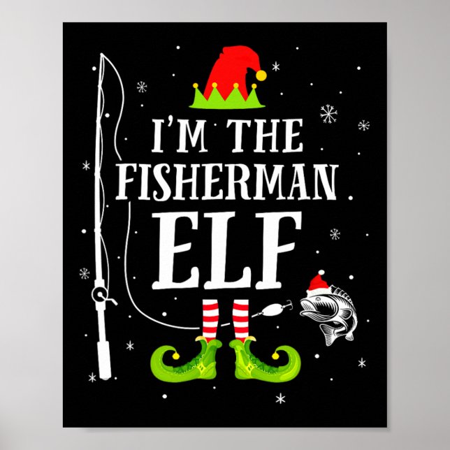 Poster Eu Sou O Elfo Pescador Engraçado De Natal (Frente)