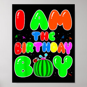 Poster Eu Sou o Garoto do Aniversário Melancia Divertida 