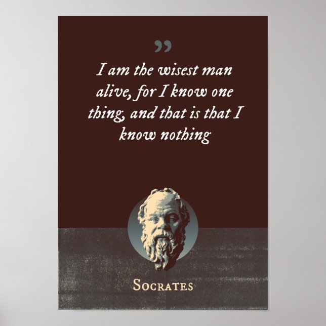 Poster Eu sou o homem mais sábio vivo, pois sei de uma co (Frente)