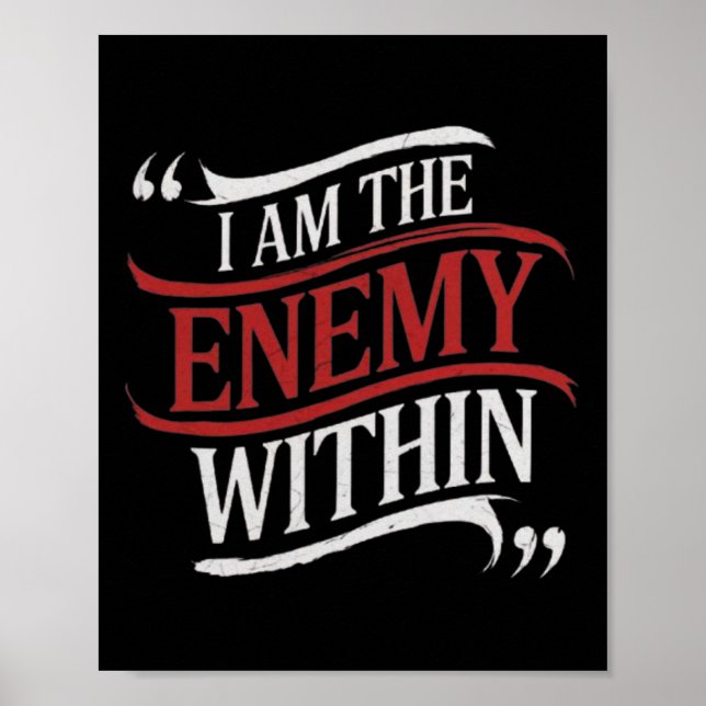 Poster Eu Sou o Inimigo Dentro Kamala Harris Vs Trump  (Frente)