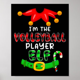 Poster Eu sou o jogador de vôlei Elf Xmas Costumes Elf Lo
