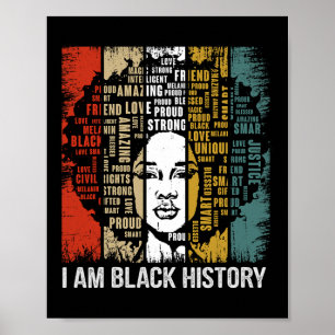 Poster Eu Sou o Mês da História Negra 2024 Mulheres Menin