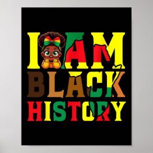 Poster Eu Sou O Mês Da História Negra Afro-Americano Para