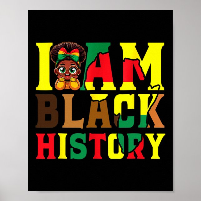 Poster Eu Sou O Mês Da História Negra Afro-Americano Para (Frente)