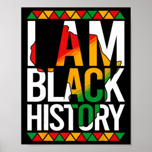 Poster Eu Sou o Mês da História Negra Orgulho Afro-Americ