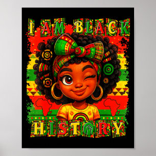 Poster Eu Sou o Mês da História Negra Orgulho Negro Ameri