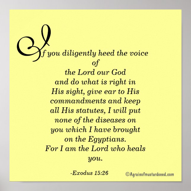 Poster Eu sou o Senhor que te cura (Frente)