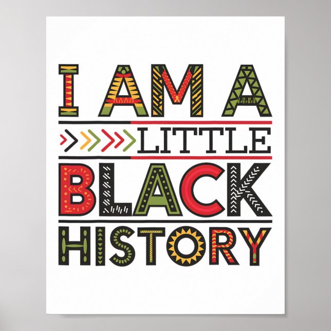 Poster Eu Sou Pequeno Mês da História Negra Afro-American (Frente)