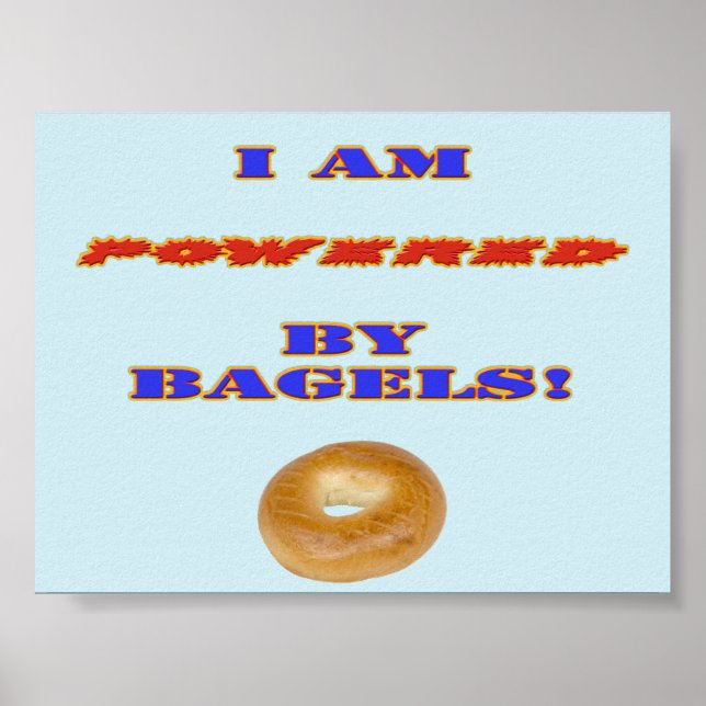 Poster Eu sou Powered by Bagels (Frente)