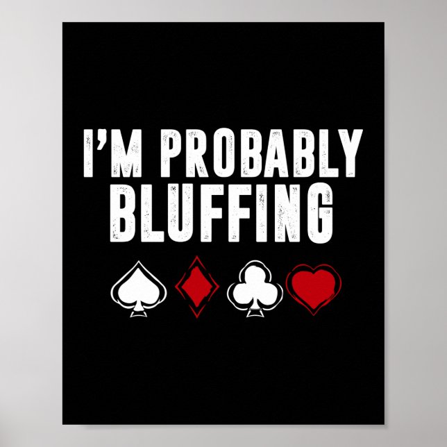 Poster Eu sou provavelmente o Poker Casino (Frente)