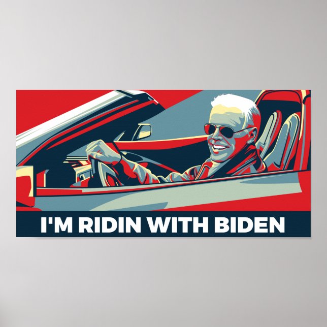 POSTER EU SOU RIDIN COM O BIDEN (Frente)