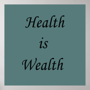 Poster eu sou saudável, eu sou uma motivação rica