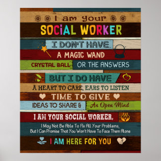 Poster Eu sou seu trabalhador social inspirador