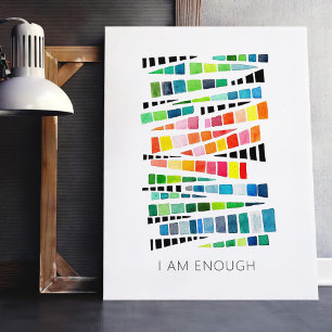 Poster Eu sou suficientemente forte para crianças aquarel