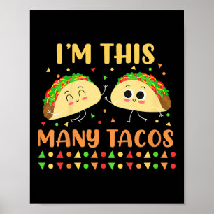 Poster Eu Sou Tantos Tacos Segunda Festa de aniversário C