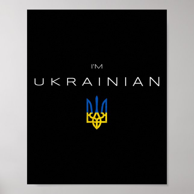 Poster Eu Sou Ucraniano - Eu Sou Da Bandeira Do Tridente  (Frente)