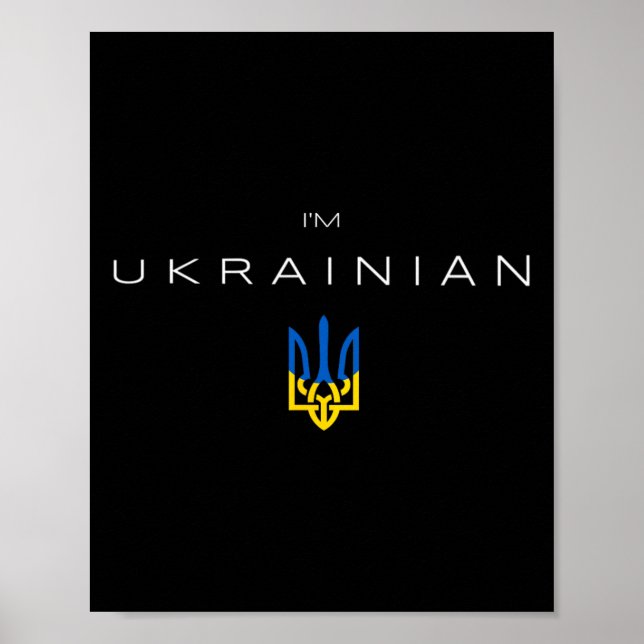 Poster Eu Sou Ucraniano - Eu Sou Da Ucrânia Tridente Band (Frente)