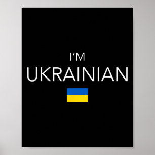 Poster Eu Sou Ucraniano - Ucrânia Patriótica - Mulher Ucr
