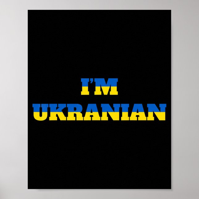 Poster Eu sou ucraniano Zelensky Ucrânia Patriótica Orgul (Frente)