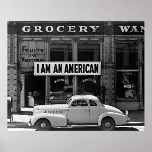 Póster Eu Sou Um Americano, 1942. Foto Antiga