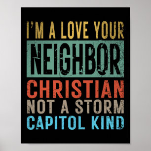 Poster Eu sou um amor, seu vizinho cristão, não um Boné d