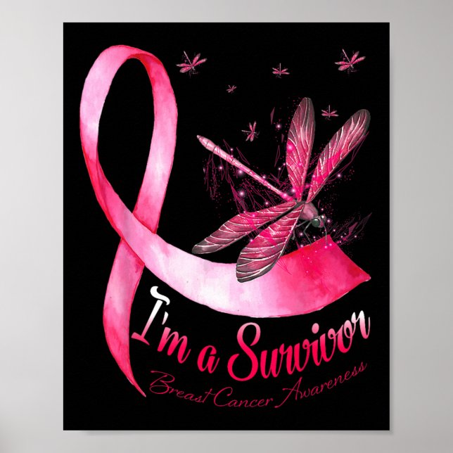 Poster Eu sou um Cancer de Dragonfly de Sobrevivência (Frente)