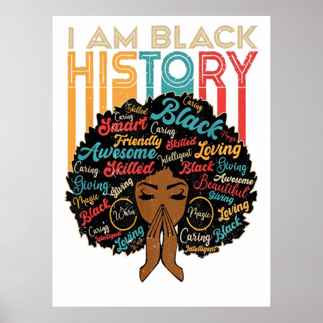 Poster Eu sou um Cartaz da História Negra (Frente)