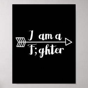 Poster Eu Sou Um Combatente Semicolon Mental Saúde Consci